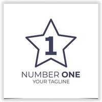 Vector number one logo and vector number design illustration