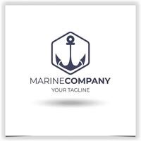 Vector marine company logo design template