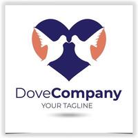 Vector dove logo design template