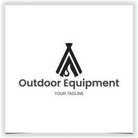 outdoor equipment store logo design template vector