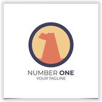 Vector number one logo and vector number design illustration