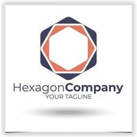 Vector hexagonal logo design template