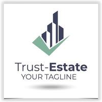 Trust real estate company logo template vector