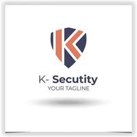 Vector letter k shield company logo template