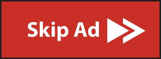 skip ads video icon or logo illustration. perfect use for website, design, pattern, etc vector