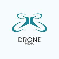 Drone Logo Brand Identity Fly High Concept Free Vector logo