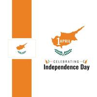 nacional día de Chipre vector ilustración. independencia día de Chipre. adecuado para saludo tarjeta, póster y bandera.