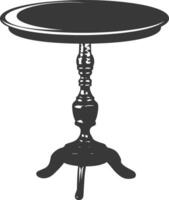 AI generated Silhouette Wooden Table black color only vector