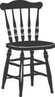 AI generated Silhouette Wooden Chair black color only vector