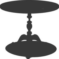 AI generated Silhouette Wooden Table black color only vector