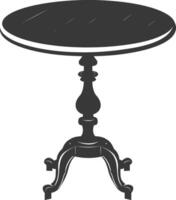 AI generated Silhouette Wooden Table black color only vector