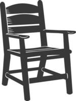 AI generated Silhouette Wooden Chair black color only vector