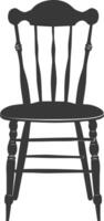 AI generated Silhouette Wooden Chair black color only vector