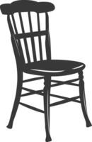 AI generated Silhouette Wooden Chair black color only vector