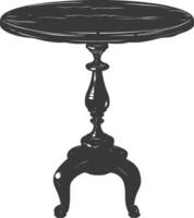 AI generated Silhouette Wooden Table black color only vector