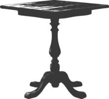 AI generated Silhouette Wooden Table black color only vector