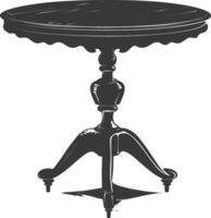 AI generated Silhouette Wooden Table black color only vector