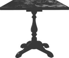 AI generated Silhouette Wooden Table black color only vector