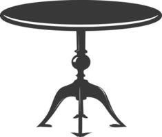 AI generated Silhouette Wooden Table black color only vector