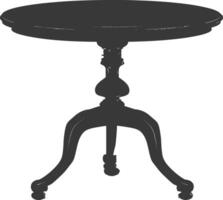 AI generated Silhouette Wooden Table black color only vector