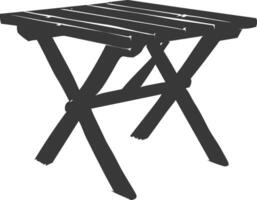 AI generated Silhouette Wooden Table black color only vector