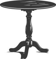 AI generated Silhouette Wooden Table black color only vector