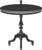 AI generated Silhouette Wooden Table black color only vector