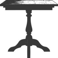 AI generated Silhouette Wooden Table black color only vector