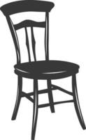 AI generated Silhouette Wooden Chair black color only vector