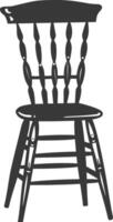 AI generated Silhouette Wooden Chair black color only vector