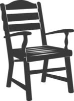 AI generated Silhouette Wooden Chair black color only vector