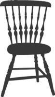 AI generated Silhouette Wooden Chair black color only vector