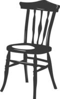 AI generated Silhouette Wooden Chair black color only vector