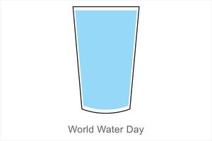 Continuous one line drawing of earth water. World water day concept isolated vector illustration