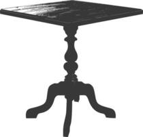 AI generated Silhouette Wooden Table black color only vector