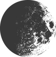 ai generado silueta primero trimestre Luna negro color solamente vector