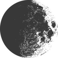 ai generado silueta primero trimestre Luna negro color solamente vector