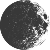 ai generado silueta primero trimestre Luna negro color solamente vector