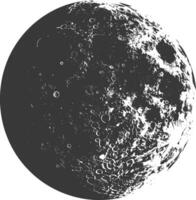 ai generado silueta primero trimestre Luna negro color solamente vector