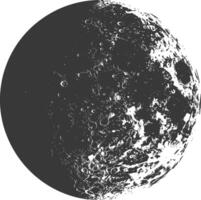 ai generado silueta primero trimestre Luna negro color solamente vector