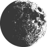 ai generado silueta primero trimestre Luna negro color solamente vector