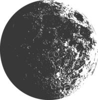 ai generado silueta primero trimestre Luna negro color solamente vector