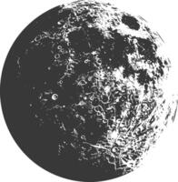 ai generado silueta primero trimestre Luna negro color solamente vector