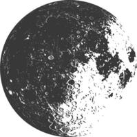 ai generado silueta primero trimestre Luna negro color solamente vector