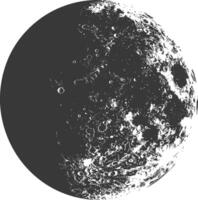 ai generado silueta primero trimestre Luna negro color solamente vector