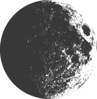 ai generado silueta primero trimestre Luna negro color solamente vector