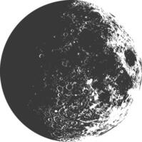 ai generado silueta primero trimestre Luna negro color solamente vector