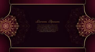 Luxury background with golden mandala ornament vector