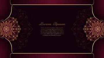 Luxury background with golden mandala ornament vector