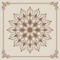 mandala ornament, round decorative design vector